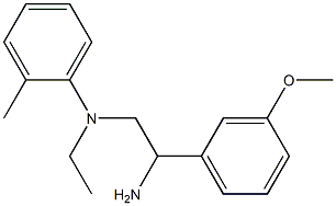 N-[2-amino-2-(3-methoxyphenyl)ethyl]-N-ethyl-2-methylaniline Struktur