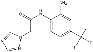 N-[2-amino-4-(trifluoromethyl)phenyl]-2-(1H-1,2,4-triazol-1-yl)acetamide Struktur