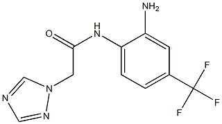 N-[2-amino-4-(trifluoromethyl)phenyl]-2-(1H-1,2,4-triazol-1-yl)acetamide Structure