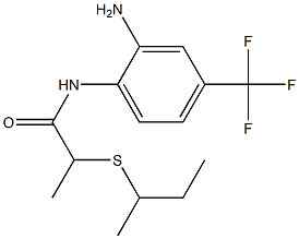 N-[2-amino-4-(trifluoromethyl)phenyl]-2-(butan-2-ylsulfanyl)propanamide Structure