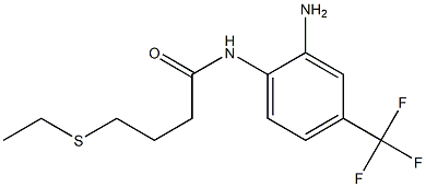 N-[2-amino-4-(trifluoromethyl)phenyl]-4-(ethylsulfanyl)butanamide,,结构式