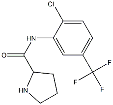 N-[2-chloro-5-(trifluoromethyl)phenyl]pyrrolidine-2-carboxamide Struktur