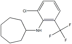 N-[2-chloro-6-(trifluoromethyl)phenyl]cycloheptanamine 结构式