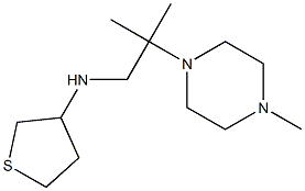 N-[2-methyl-2-(4-methylpiperazin-1-yl)propyl]thiolan-3-amine,,结构式