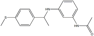 N-[3-({1-[4-(methylsulfanyl)phenyl]ethyl}amino)phenyl]acetamide Structure