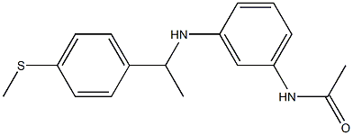 N-[3-({1-[4-(methylsulfanyl)phenyl]ethyl}amino)phenyl]acetamide 化学構造式