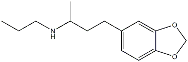 N-[3-(1,3-benzodioxol-5-yl)-1-methylpropyl]-N-propylamine 化学構造式