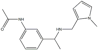 N-[3-(1-{[(1-methyl-1H-pyrrol-2-yl)methyl]amino}ethyl)phenyl]acetamide Struktur