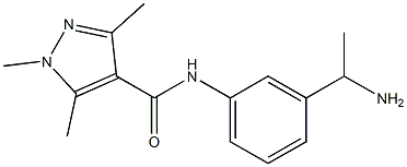 N-[3-(1-aminoethyl)phenyl]-1,3,5-trimethyl-1H-pyrazole-4-carboxamide Structure