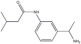 N-[3-(1-aminoethyl)phenyl]-3-methylbutanamide Struktur