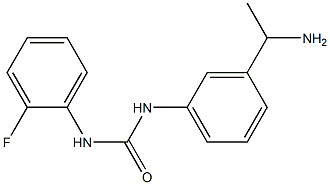 N-[3-(1-aminoethyl)phenyl]-N'-(2-fluorophenyl)urea Structure