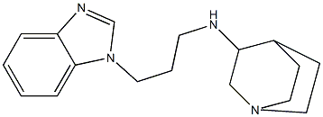 N-[3-(1H-1,3-benzodiazol-1-yl)propyl]-1-azabicyclo[2.2.2]octan-3-amine 化学構造式