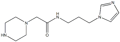 N-[3-(1H-imidazol-1-yl)propyl]-2-(piperazin-1-yl)acetamide Struktur