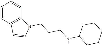 N-[3-(1H-indol-1-yl)propyl]cyclohexanamine,,结构式