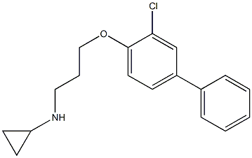 N-[3-(2-chloro-4-phenylphenoxy)propyl]cyclopropanamine Struktur