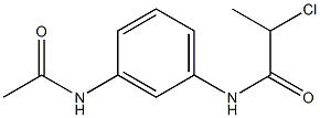 N-[3-(acetylamino)phenyl]-2-chloropropanamide Struktur