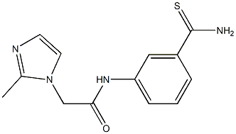 N-[3-(aminocarbonothioyl)phenyl]-2-(2-methyl-1H-imidazol-1-yl)acetamide Structure