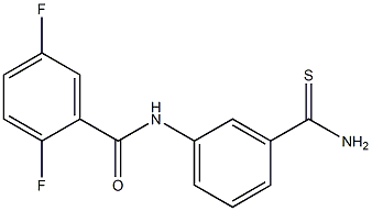 N-[3-(aminocarbonothioyl)phenyl]-2,5-difluorobenzamide 化学構造式