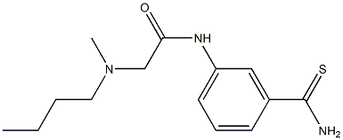 N-[3-(aminocarbonothioyl)phenyl]-2-[butyl(methyl)amino]acetamide Struktur