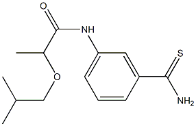 N-[3-(aminocarbonothioyl)phenyl]-2-isobutoxypropanamide Structure