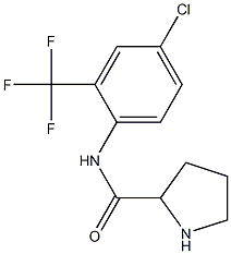 N-[4-chloro-2-(trifluoromethyl)phenyl]pyrrolidine-2-carboxamide,,结构式