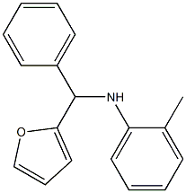 N-[furan-2-yl(phenyl)methyl]-2-methylaniline 结构式