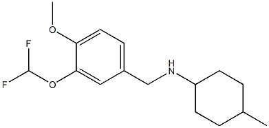 N-{[3-(difluoromethoxy)-4-methoxyphenyl]methyl}-4-methylcyclohexan-1-amine Struktur