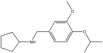 N-{[3-methoxy-4-(propan-2-yloxy)phenyl]methyl}cyclopentanamine 结构式