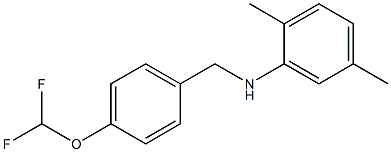 N-{[4-(difluoromethoxy)phenyl]methyl}-2,5-dimethylaniline Structure