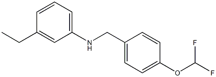 N-{[4-(difluoromethoxy)phenyl]methyl}-3-ethylaniline Struktur