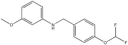 N-{[4-(difluoromethoxy)phenyl]methyl}-3-methoxyaniline 结构式