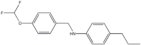 N-{[4-(difluoromethoxy)phenyl]methyl}-4-propylaniline Struktur