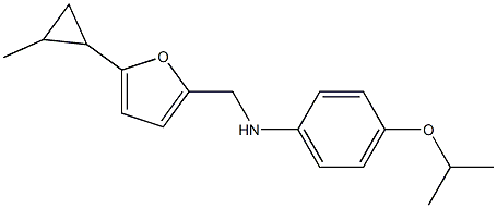 N-{[5-(2-methylcyclopropyl)furan-2-yl]methyl}-4-(propan-2-yloxy)aniline Struktur