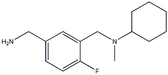 N-{[5-(aminomethyl)-2-fluorophenyl]methyl}-N-methylcyclohexanamine Struktur