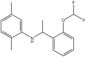 N-{1-[2-(difluoromethoxy)phenyl]ethyl}-2,5-dimethylaniline Struktur