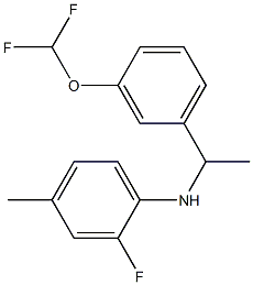 N-{1-[3-(difluoromethoxy)phenyl]ethyl}-2-fluoro-4-methylaniline,,结构式