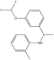 N-{1-[3-(difluoromethoxy)phenyl]ethyl}-2-methylaniline 结构式