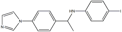 N-{1-[4-(1H-imidazol-1-yl)phenyl]ethyl}-4-iodoaniline 化学構造式