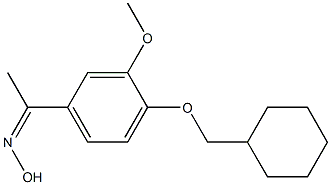 N-{1-[4-(cyclohexylmethoxy)-3-methoxyphenyl]ethylidene}hydroxylamine 化学構造式