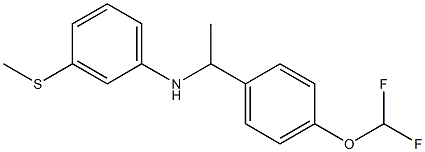 N-{1-[4-(difluoromethoxy)phenyl]ethyl}-3-(methylsulfanyl)aniline Structure