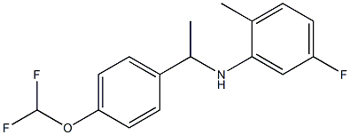 N-{1-[4-(difluoromethoxy)phenyl]ethyl}-5-fluoro-2-methylaniline 化学構造式