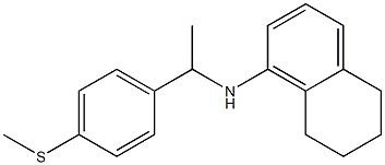 N-{1-[4-(methylsulfanyl)phenyl]ethyl}-5,6,7,8-tetrahydronaphthalen-1-amine,,结构式