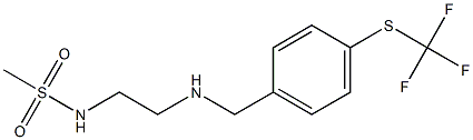 N-{2-[({4-[(trifluoromethyl)sulfanyl]phenyl}methyl)amino]ethyl}methanesulfonamide Structure