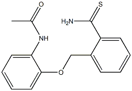 N-{2-[(2-carbamothioylphenyl)methoxy]phenyl}acetamide Struktur