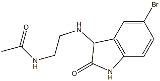 N-{2-[(5-bromo-2-oxo-2,3-dihydro-1H-indol-3-yl)amino]ethyl}acetamide Struktur