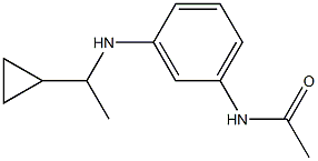 N-{3-[(1-cyclopropylethyl)amino]phenyl}acetamide 结构式