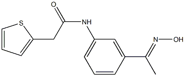 N-{3-[(1E)-N-hydroxyethanimidoyl]phenyl}-2-thien-2-ylacetamide Structure