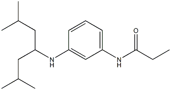 N-{3-[(2,6-dimethylheptan-4-yl)amino]phenyl}propanamide Structure