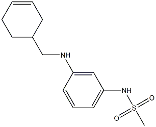 N-{3-[(cyclohex-3-en-1-ylmethyl)amino]phenyl}methanesulfonamide 化学構造式