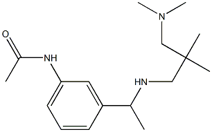 N-{3-[1-({2-[(dimethylamino)methyl]-2-methylpropyl}amino)ethyl]phenyl}acetamide Struktur